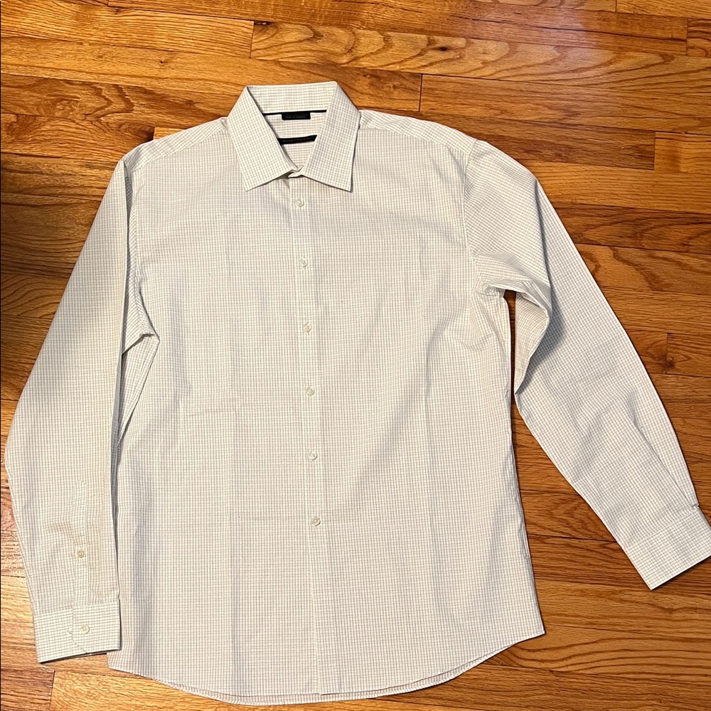 Elie Tahari White patterned Dress Shirt